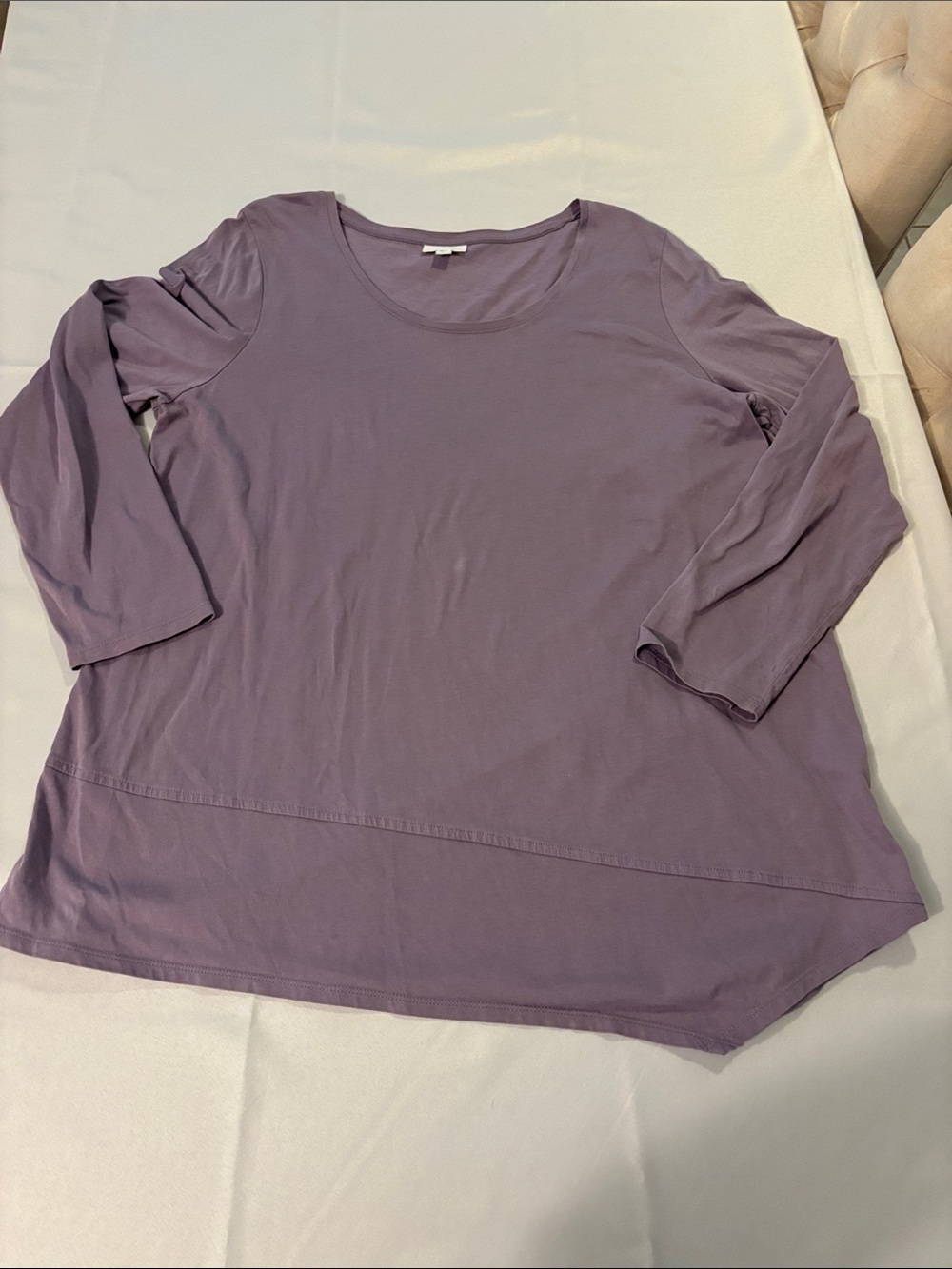 Pure Jill Women's Lavender Long-Sleeve Scoop Neck Top